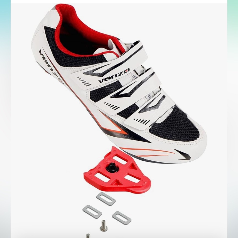 Venzo clip-in stationary spinning/cycling bike shoes size men’s us 11 delta - Picture 9 of 10